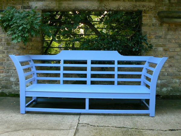 Loggia Daybed 6 x 2 feet painted Dolphin Blue