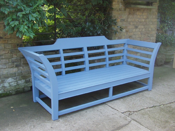 Loggia Daybed 6 x 2 feet painted Dolphin Blue