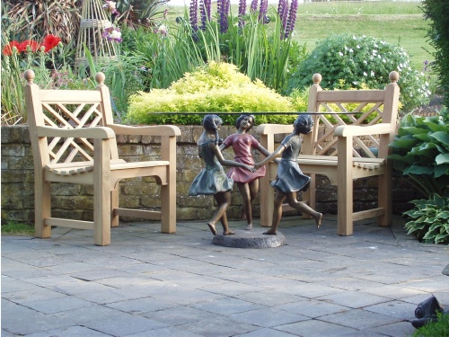 Garden Armchair - Chinoiserie Style with Ball Finials