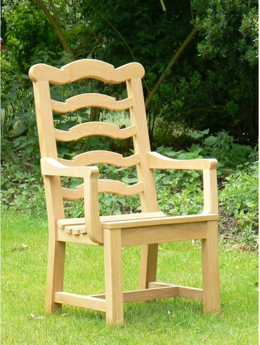 Ladderback Armchair Garden Armchair - Ladderback style