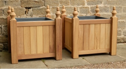 Baroque Planters with Venetian Finials