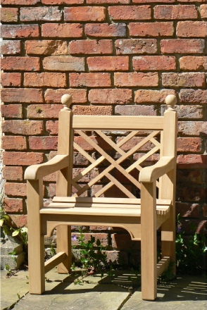 Chinoiserie Armchair with Finials