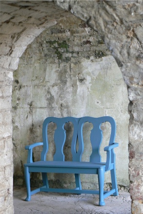 Queen Anne 2 Seater painted Morning Blue