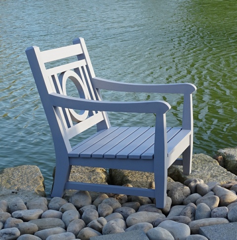 Leagrave Lounger Chair painted Jekyll Mist