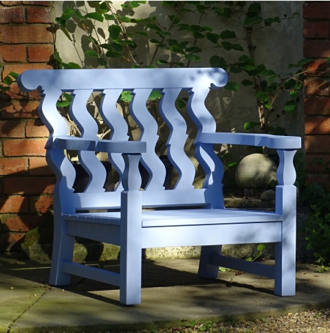 Solomonic Lounger Chair painted Plumbago Blue