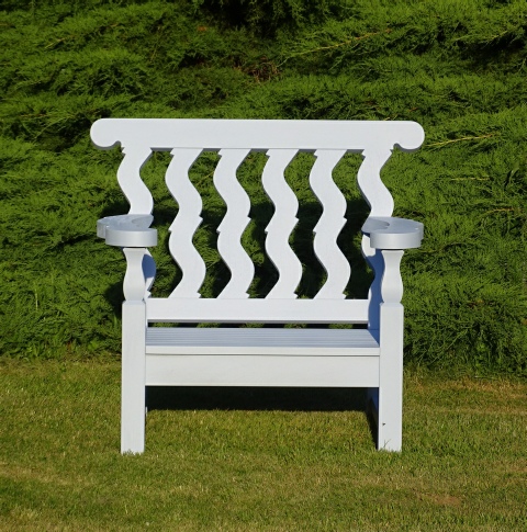 Solomonic Lounger Chair painted Old White