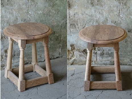 Stool Splayed Turned Legs - 35c Diameter Table Top