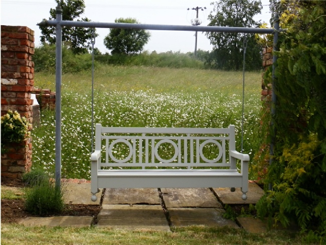 Leagrave Swing Seat painted Lichen Green