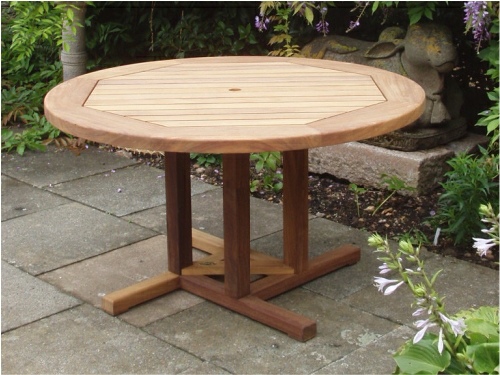 Hadham Round Pedestal Table Round Table - pedestal Style