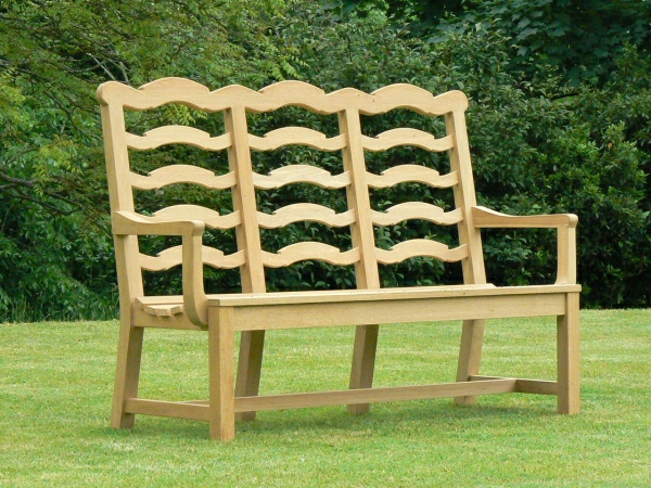 Ladderback Three Seater Seat Three Seater Garden Seat - Ladderback Style