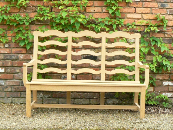 Ladderback Three Seater Seat Three Seater Garden Seat - Ladderback Style