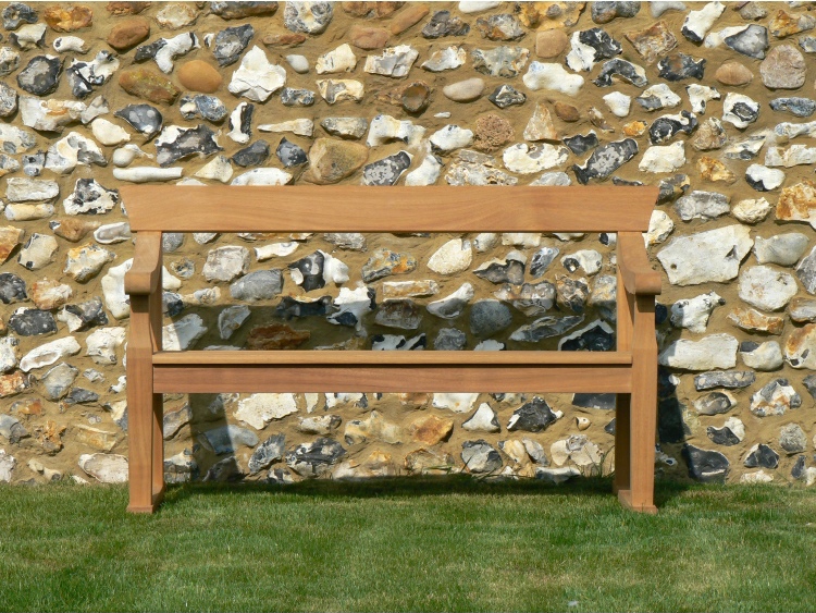 Two Seater Garden Seat - Park Style, with Single back rails