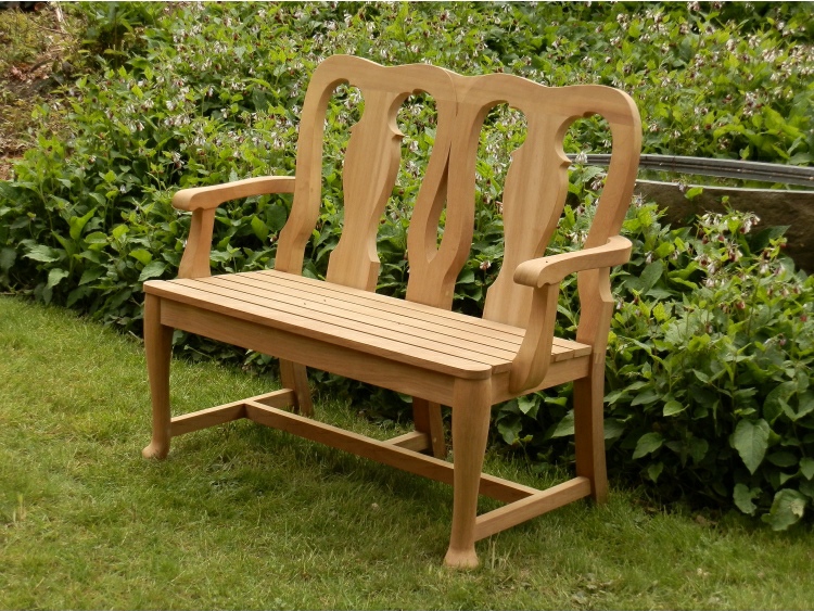 Two Seater Garden Seat - Queen Anne Style